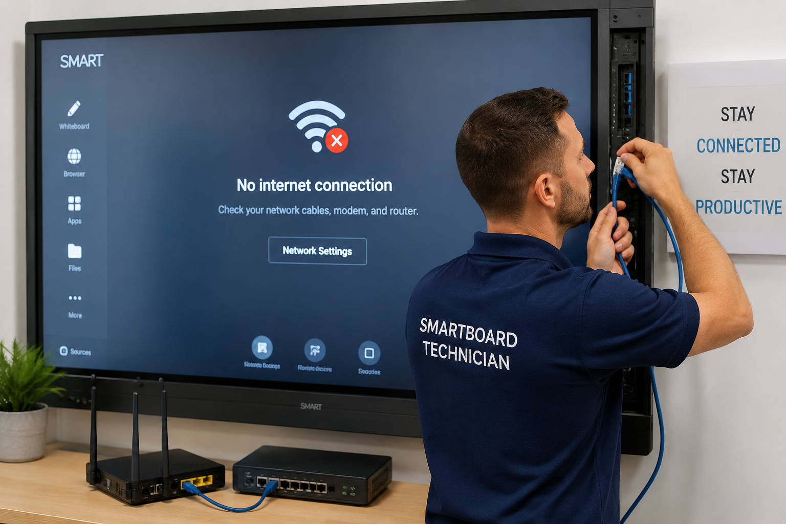 Smartboard Network & Connectivity Issues Repair at Guru Computer Solution