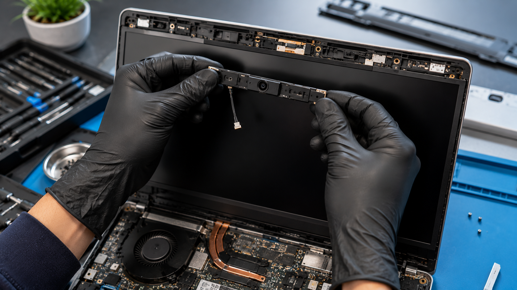 How to Replace a Laptop Webcam and Microphone Module 
