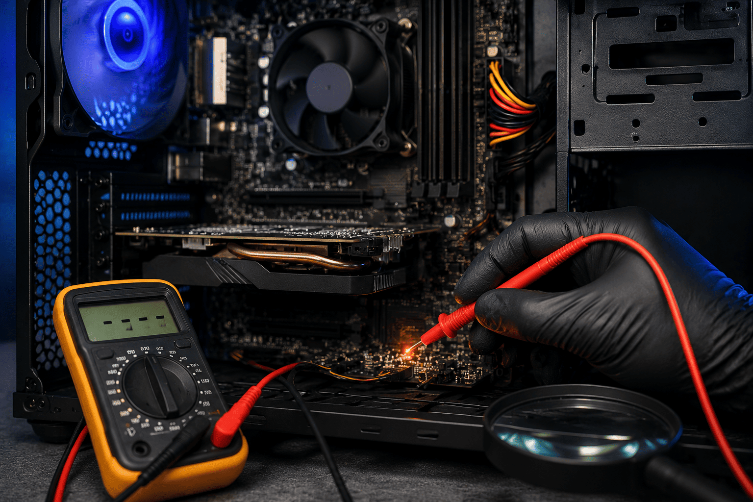 Fixing a PC That Powers On But Restarts After 2 Seconds – Short Circuit Detection