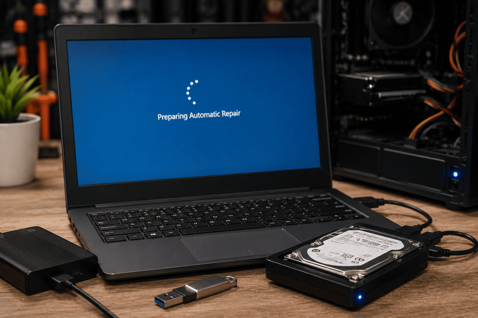 Recovering Data When Windows Gets Stuck at “Preparing Automatic Repair” 