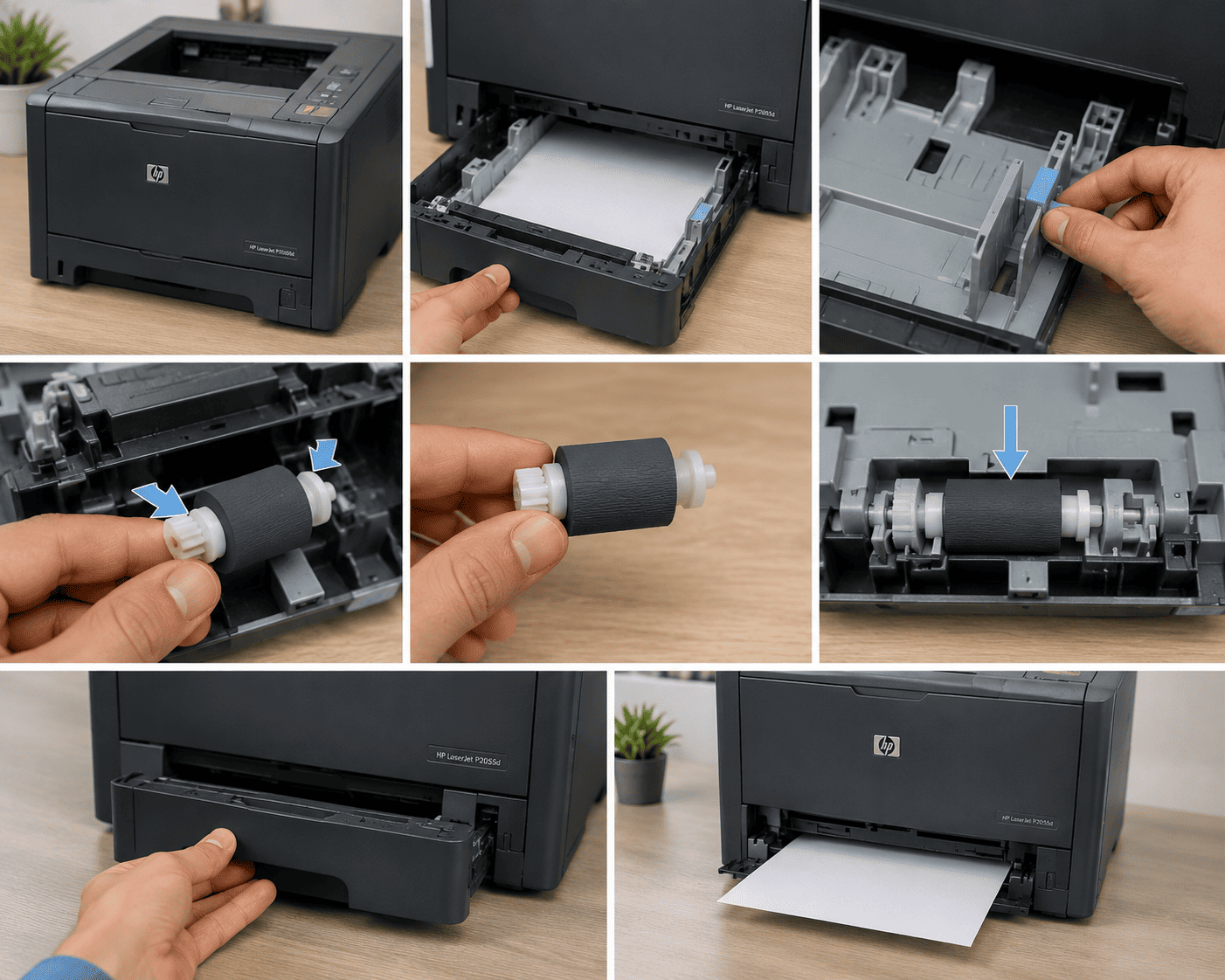 How to Replace a Pickup Roller on an HP LaserJet P2055 / P3015 Series