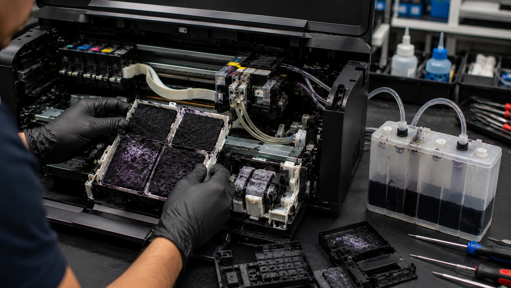 Understanding Inkjet Printer Waste Ink Systems: From Pads to External Tanks 