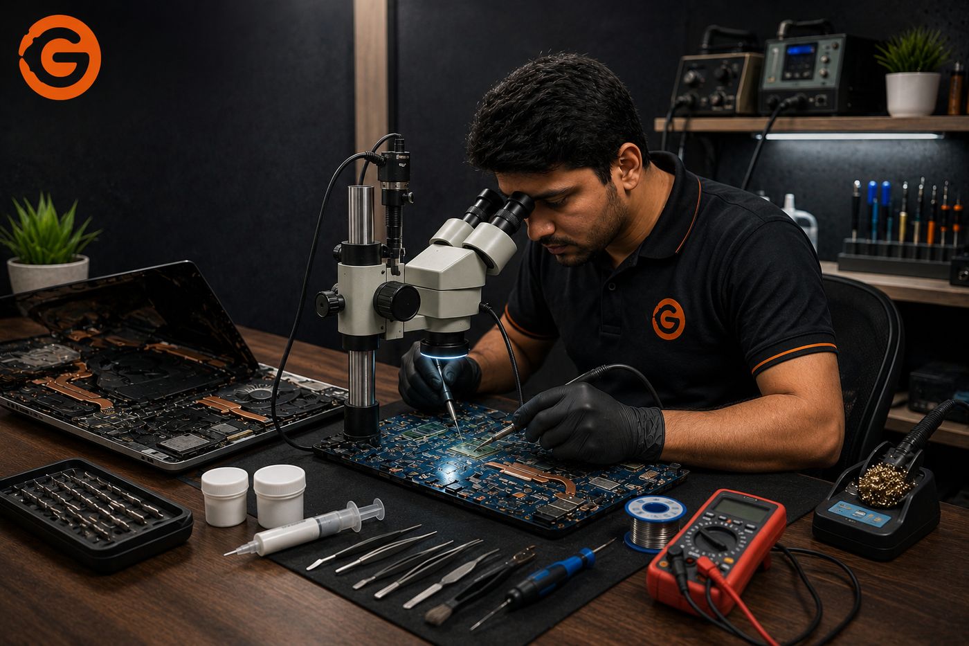 Guru Computer Solution’s Repair Manifesto: Why We Use Original Putty, Microscope Soldering, and Never Cut Corners 