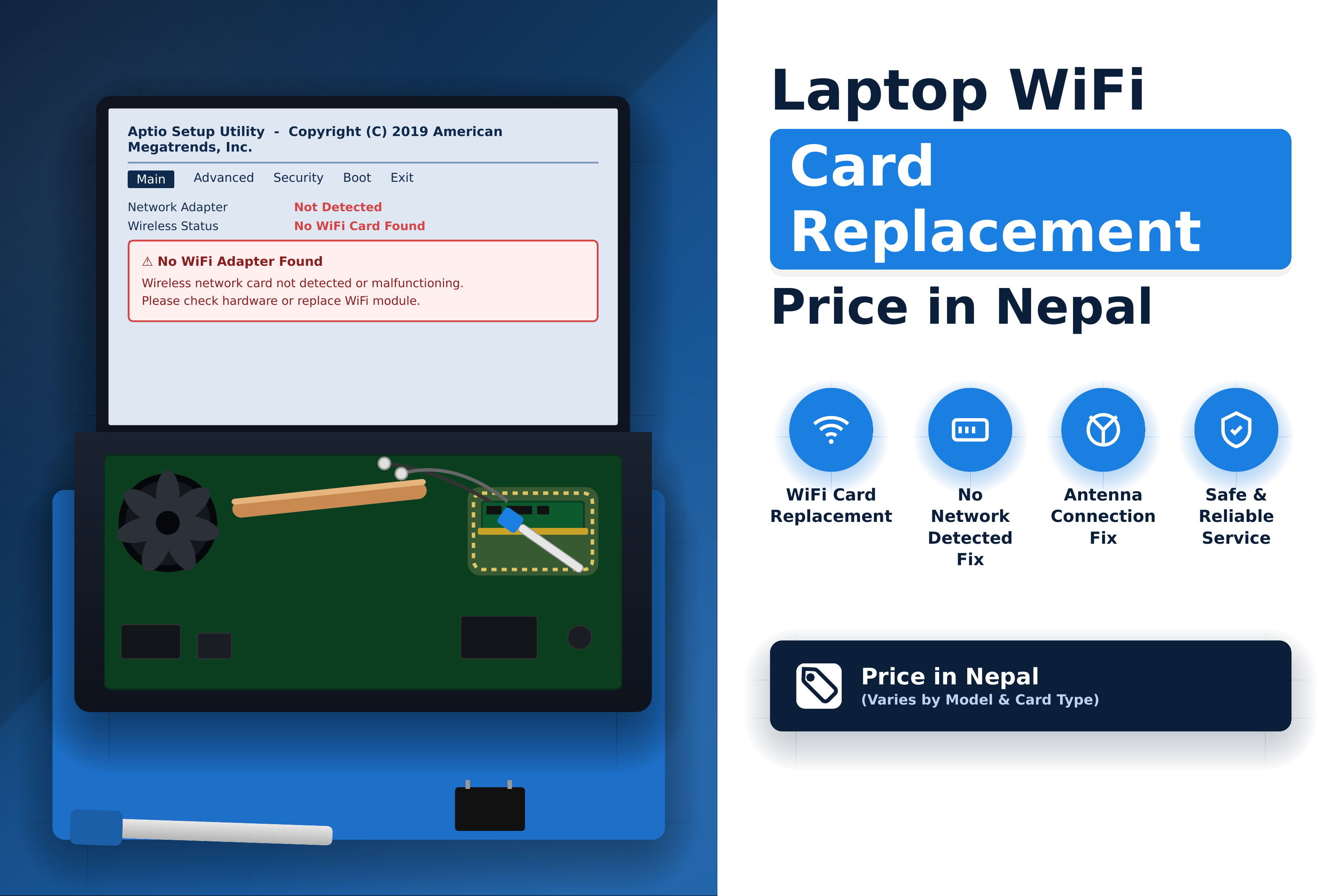 Laptop WiFi Card Replacement Price in Nepal – WiFi & Bluetooth Repair